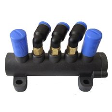 ⬡ Tyre changer complete 5-way valve [l-union]. Spare part (PL5WVLUNI, PULI)
