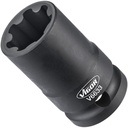 Brake caliper socket, groove profile 22 mm, 1/2 in., V6633, VIGOR