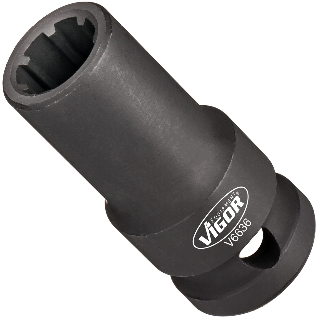 Brake caliper socket, groove profile 14 mm, 1/2 in., V6636, VIGOR