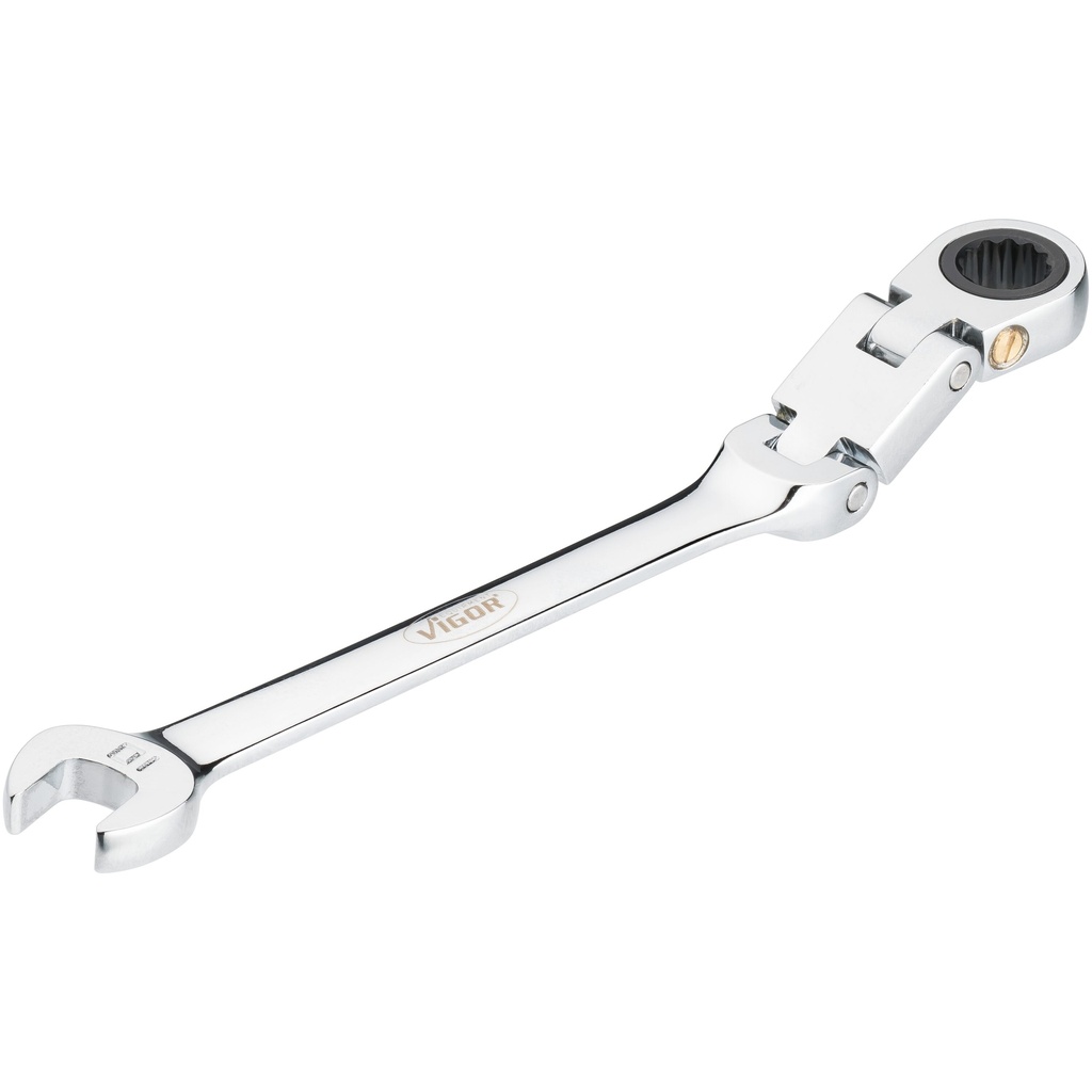 Double-joint ratcheting combination wrench, 10 mm (V6752-10, VIGOR)