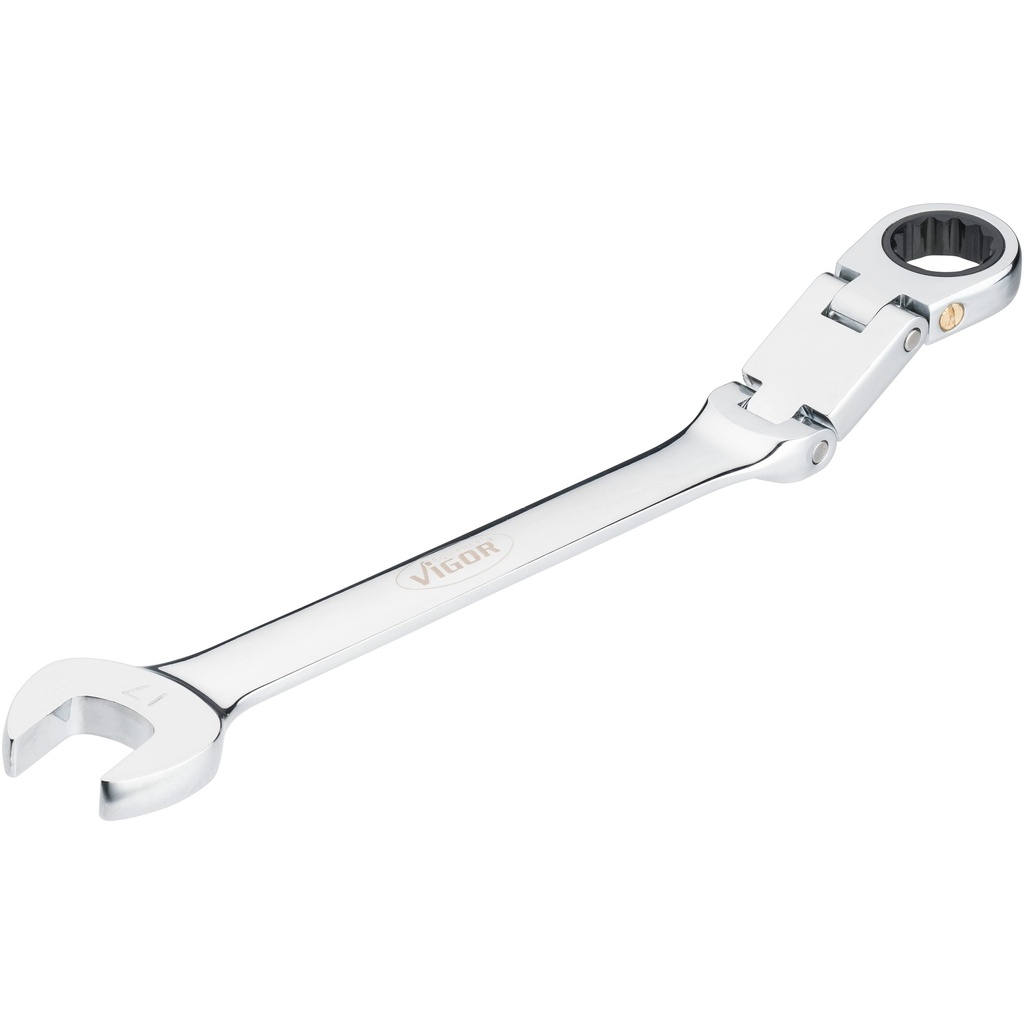 Double joint ratcheting combination wrench V6752-17, VIGOR