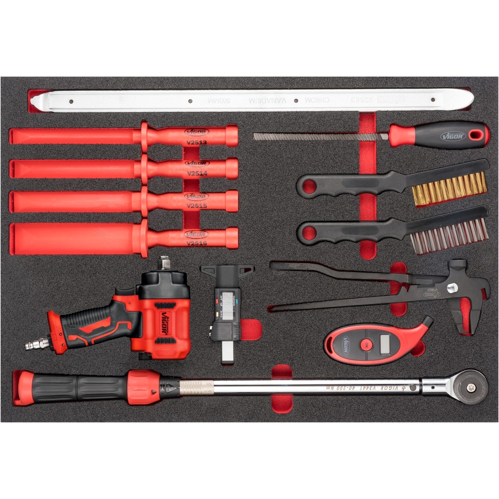 Special tool set for wheels and tyres (V6812, VIGOR)