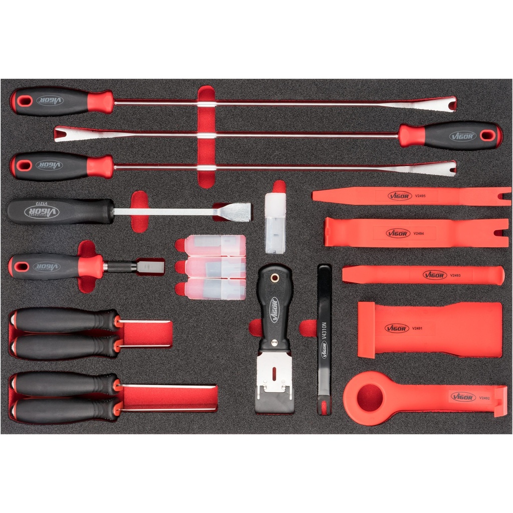Scraper and release lever set V6818, VIGOR