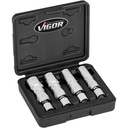 Spark plug socket set, 4 pieces (V7002/4, VIGOR)