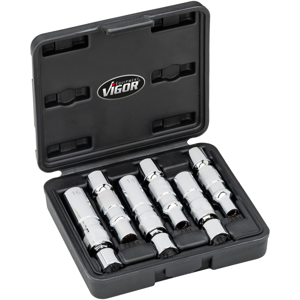 Glow plug extractor set (V7016/6, VIGOR)