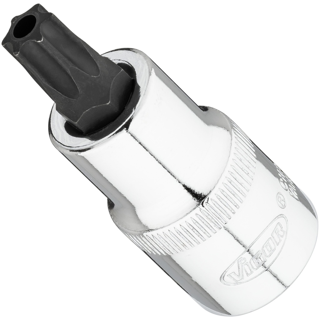 Atsuktuvo antgalis 1/2 col., apsauginis TORX T50H, 55 mm (V7055-T50H, VIGOR)