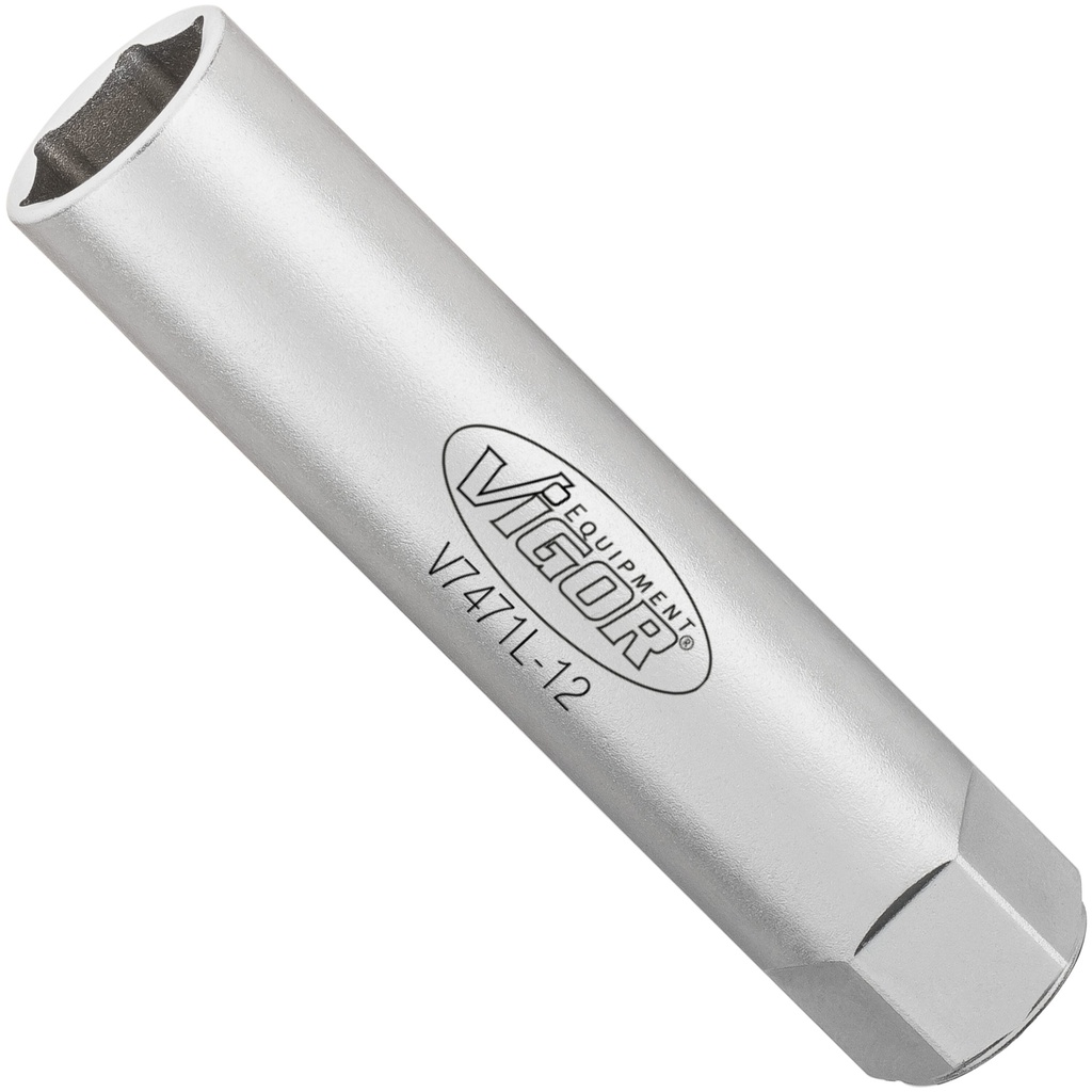 Long socket 12 mm, V7471L-12, VIGOR