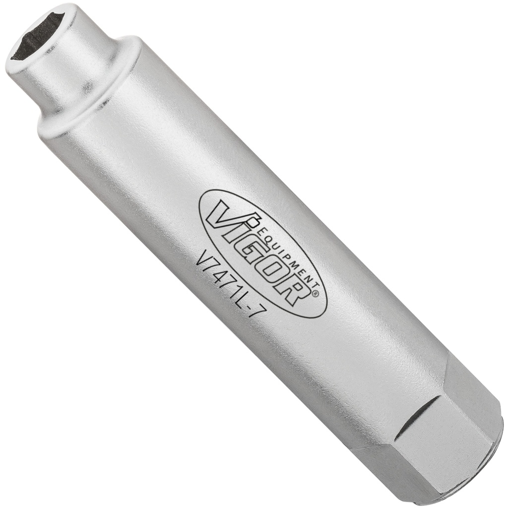 Long socket 7 mm, V7471L-7, VIGOR