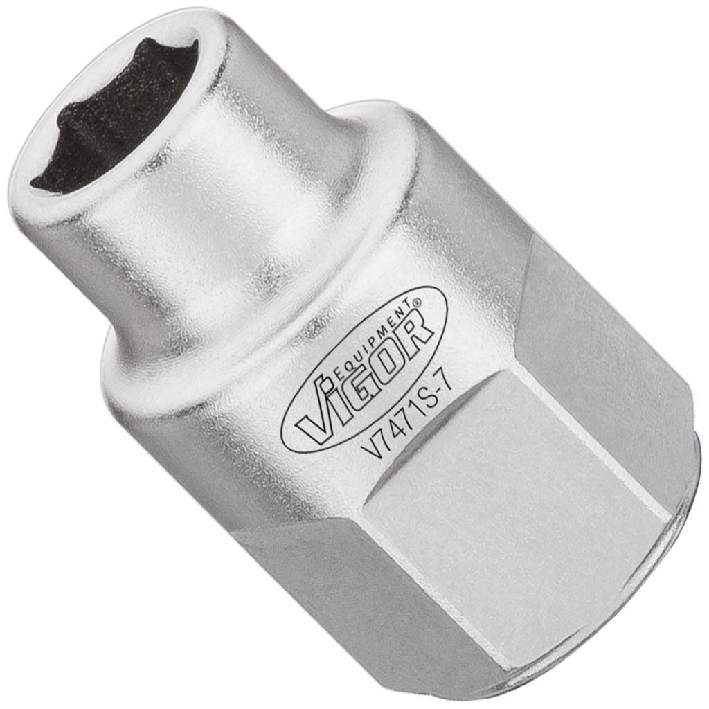 Brake bleeder socket short 7 mm (V7471S-7, VIGOR)