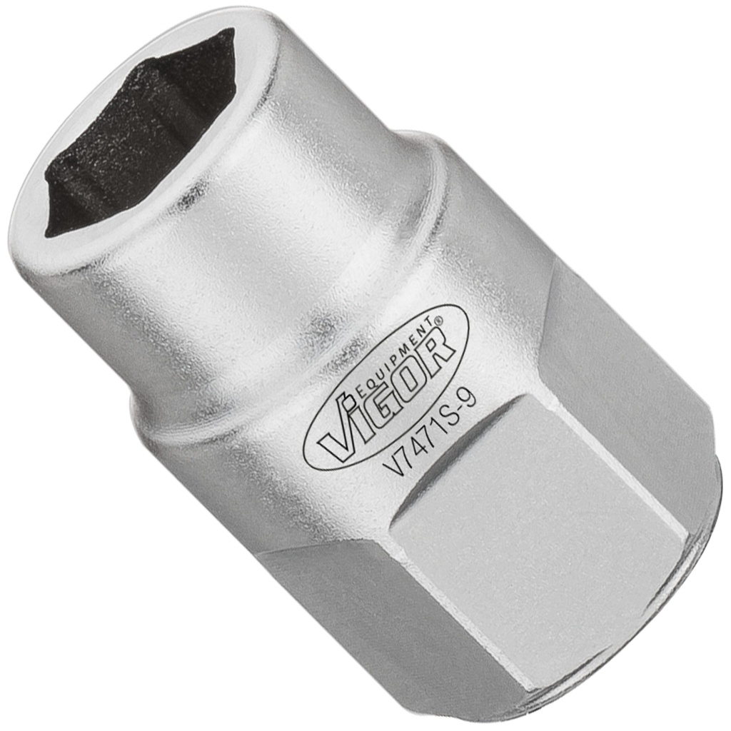 Brake bleeder socket short 9 mm (V7471S-9, VIGOR)