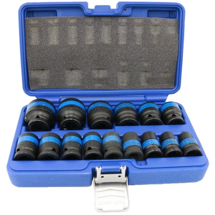 ⬡ Smūginių galvučių rinkinys 1/2" 15 vnt. (KR3169915, KINGROY)