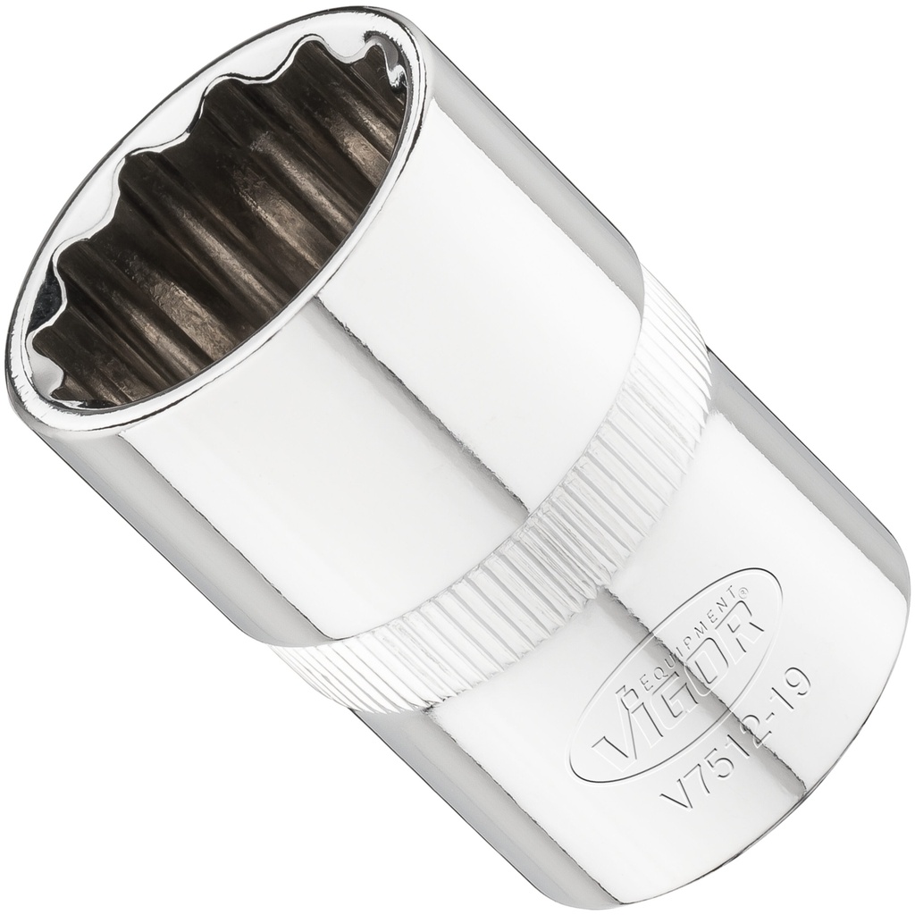Socket 12-point 1/2 in. 19 mm (V7512-19, VIGOR)