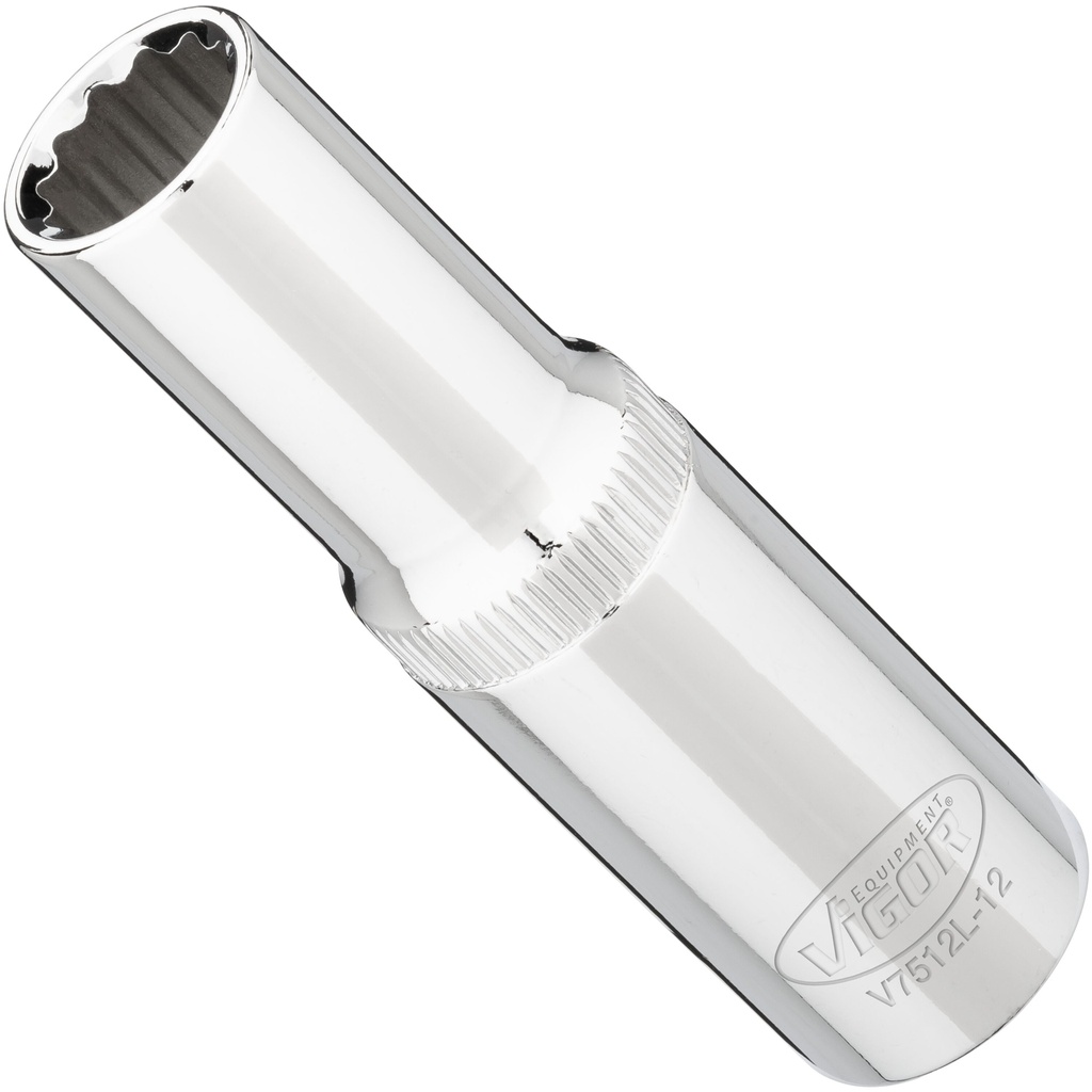 Socket, long 12 mm, 1/2 inch V7512L-12, VIGOR