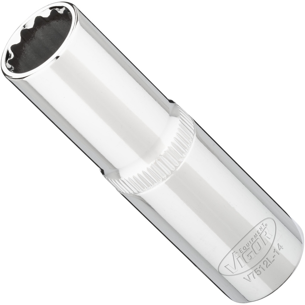 Socket, long 14 mm, 1/2 inch V7512L-14, VIGOR