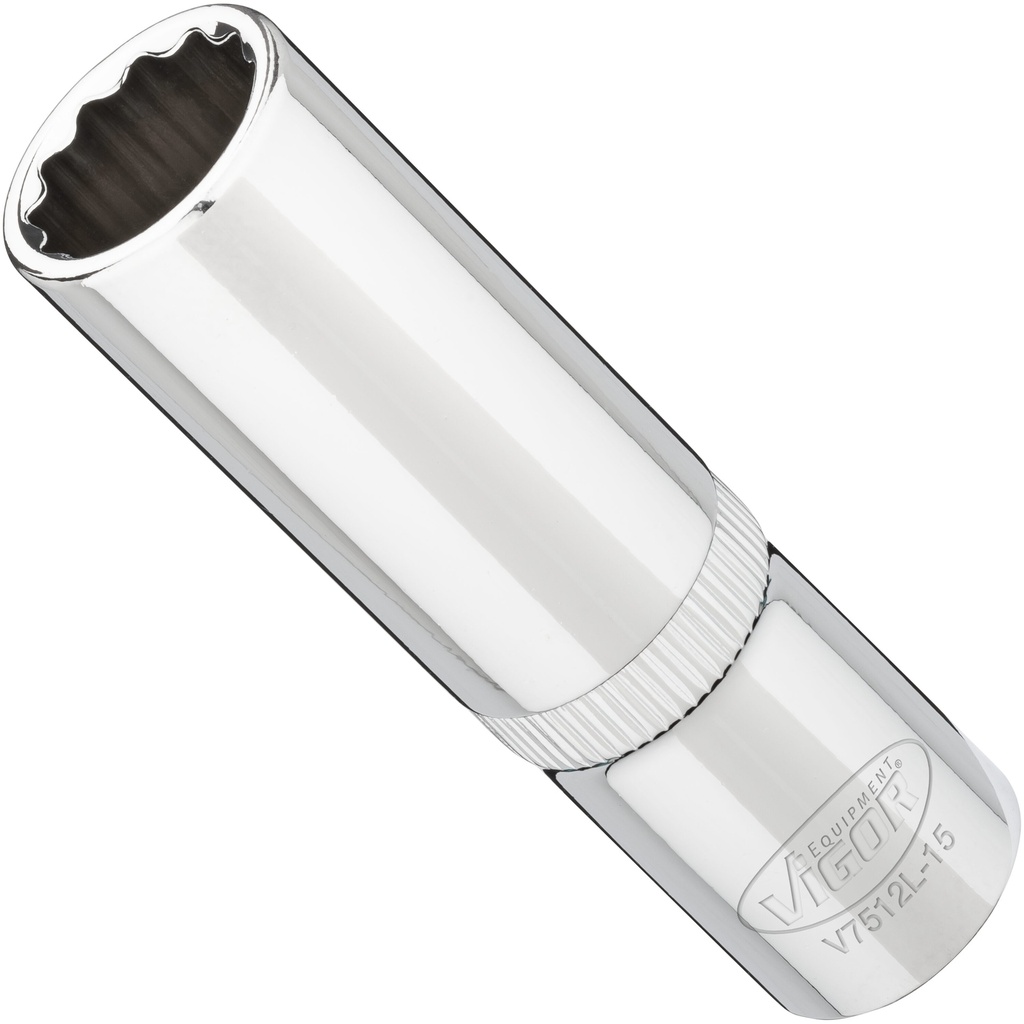Socket, long 15 mm, 1/2 inch V7512L-15, VIGOR