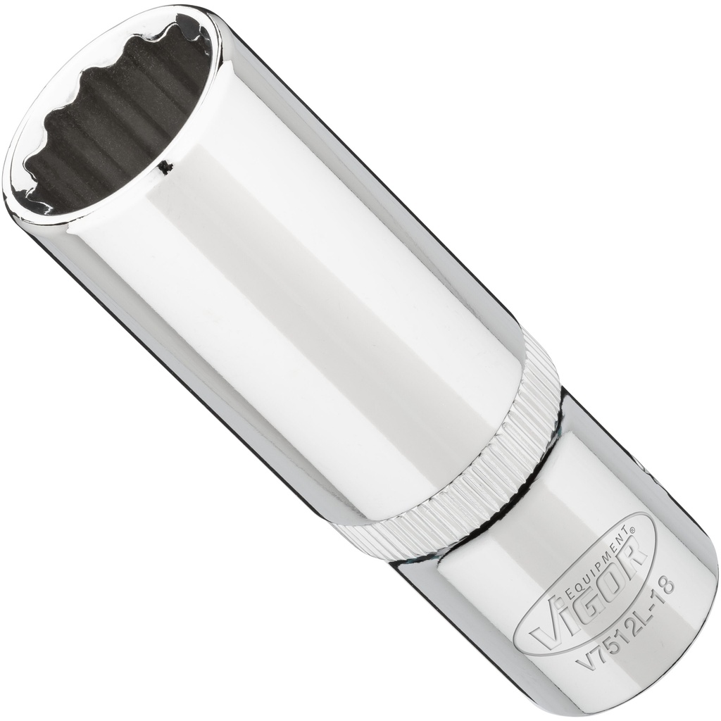 Long socket 18 mm, 1/2 in. V7512L-18, VIGOR