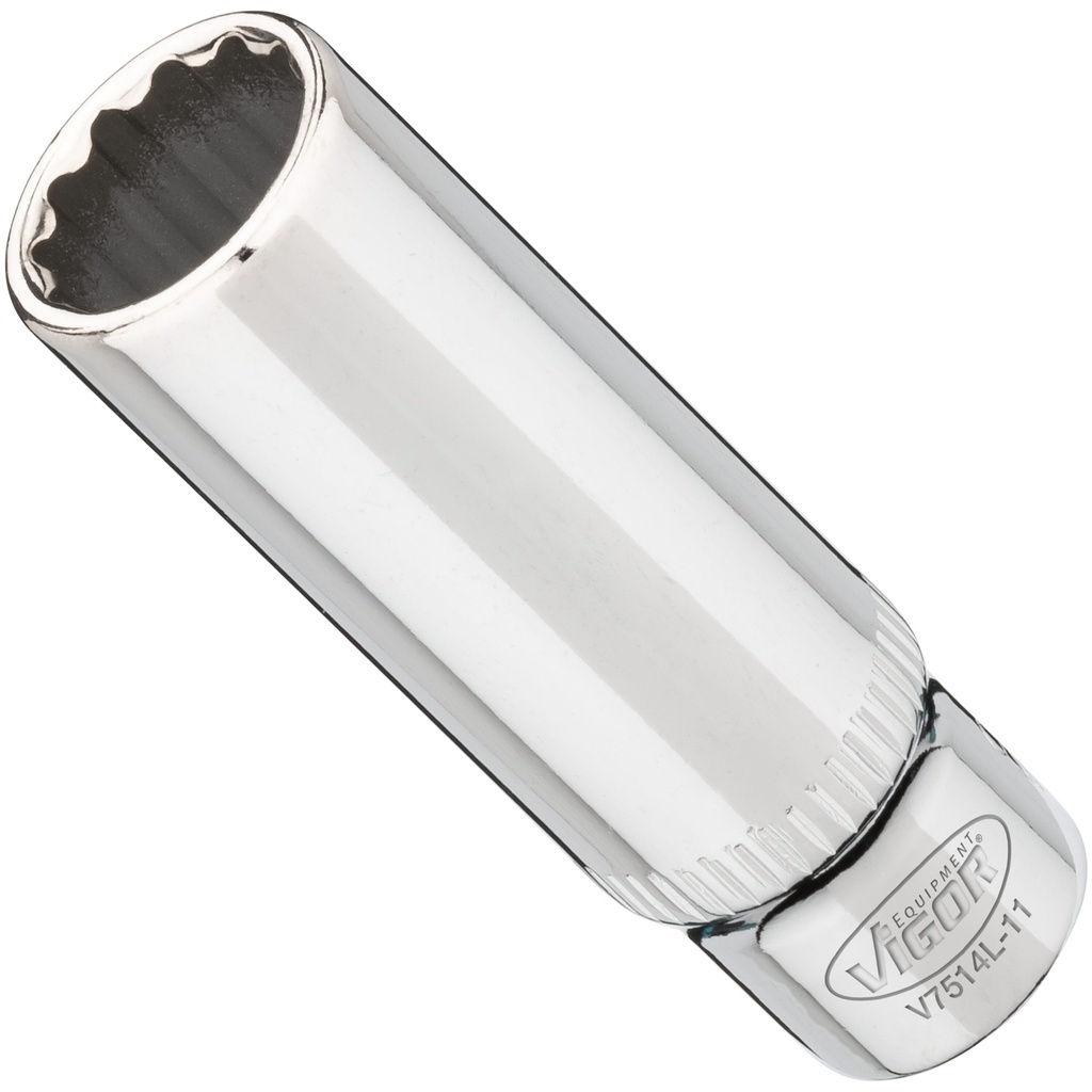 Long socket 11 mm, 1/4 in. V7514L-11, VIGOR