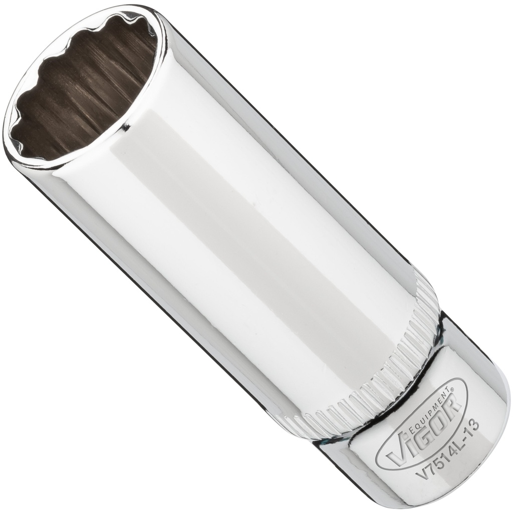 Long socket 13 mm, 1/4 in. V7514L-13, VIGOR