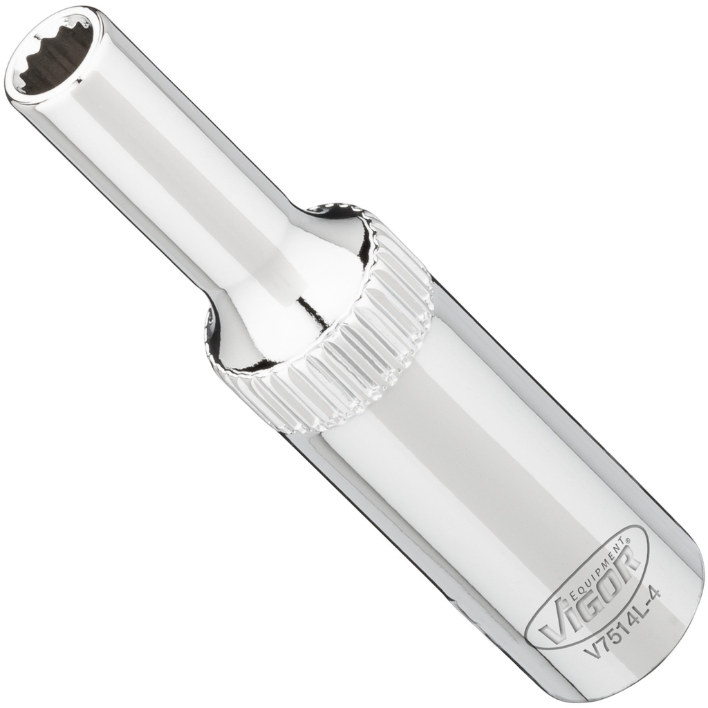 Long socket 4 mm, 1/4 in. V7514L-4, VIGOR