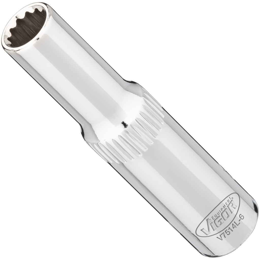Long socket 6 mm, 1/4 in. V7514L-6, VIGOR