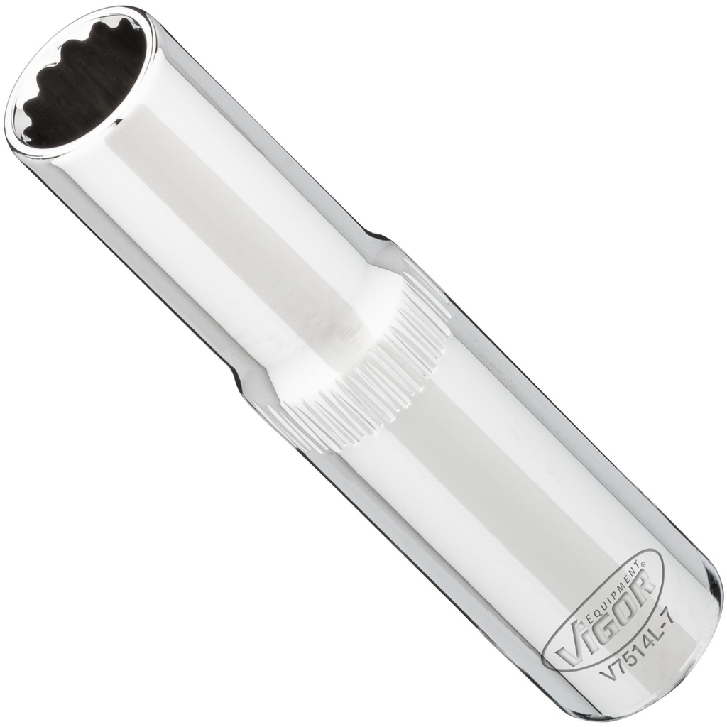 Long socket 7 mm, 1/4 in. V7514L-7, VIGOR