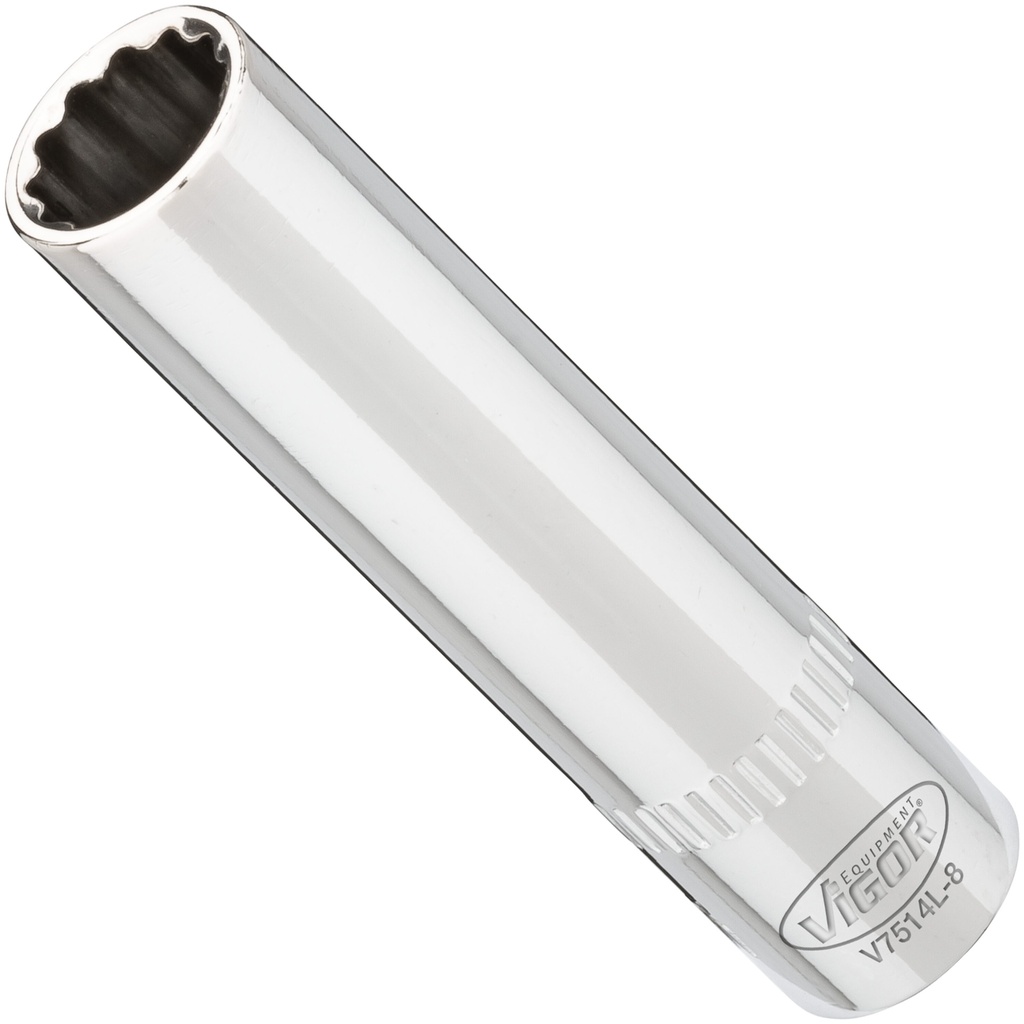 Long socket 8 mm, 1/4 in. V7514L-8, VIGOR