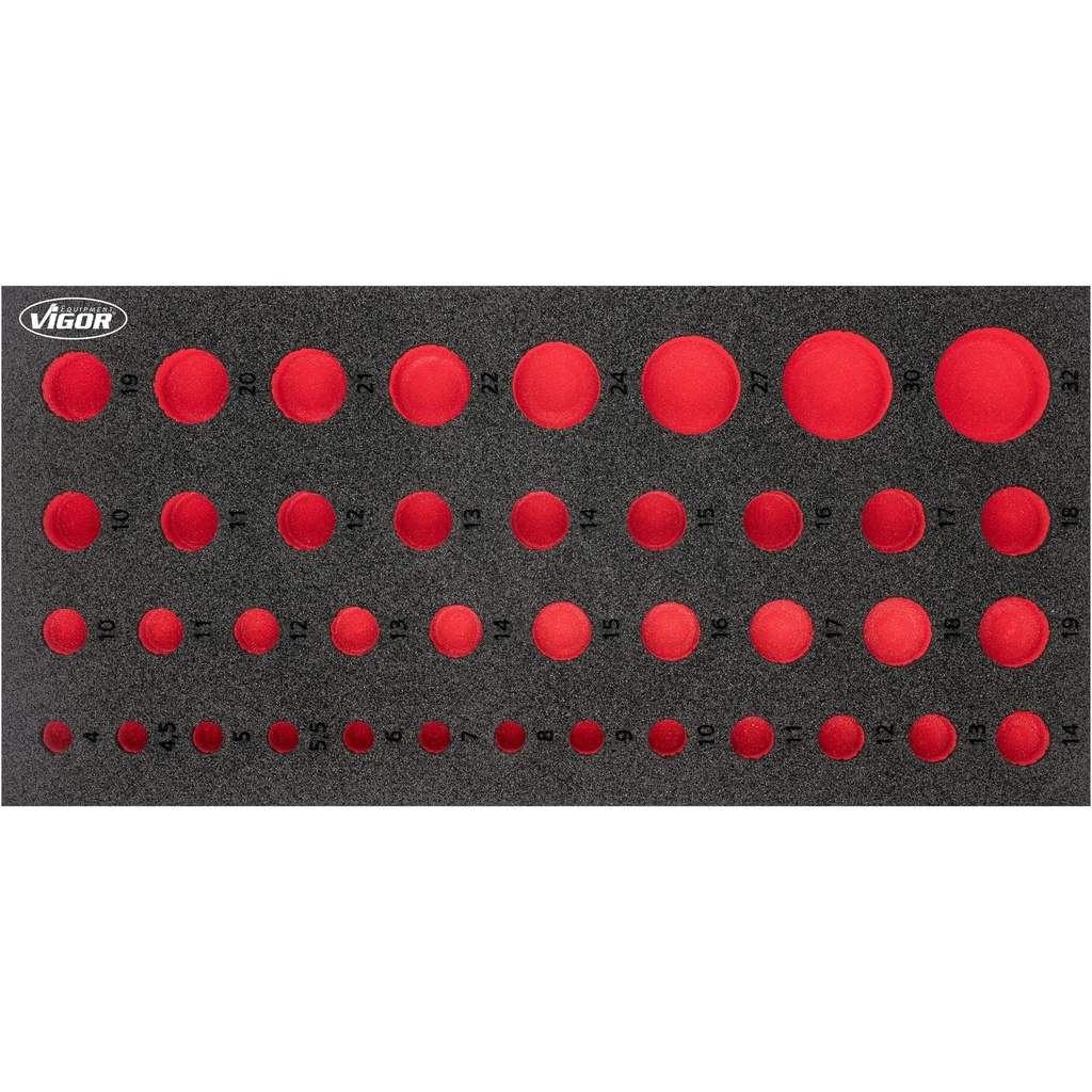 Soft foam insert, empty (V7520-L, VIGOR)