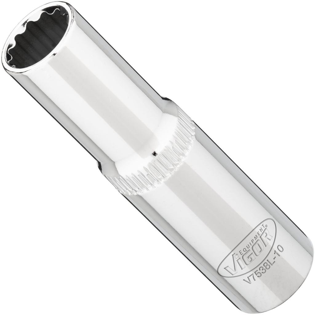Long socket 10 mm, 3/8 in. V7538L-10, VIGOR