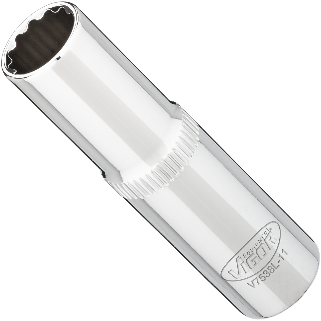 Long socket 11 mm, 3/8 in. V7538L-11, VIGOR