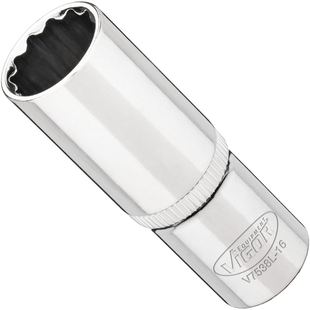 Socket, long ∙ 3/8 in. ∙ 16 mm (V7538L-16, VIGOR)