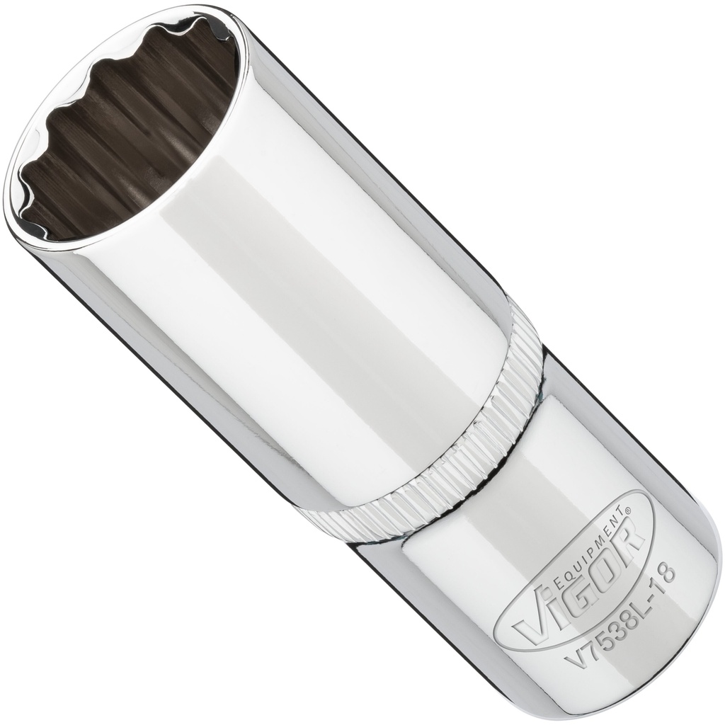 Socket, long ∙ 3/8 in. ∙ 18 mm (V7538L-18, VIGOR)