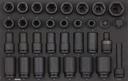 Impact socket set for tool trolleys, 33 pcs (403301, SONIC)