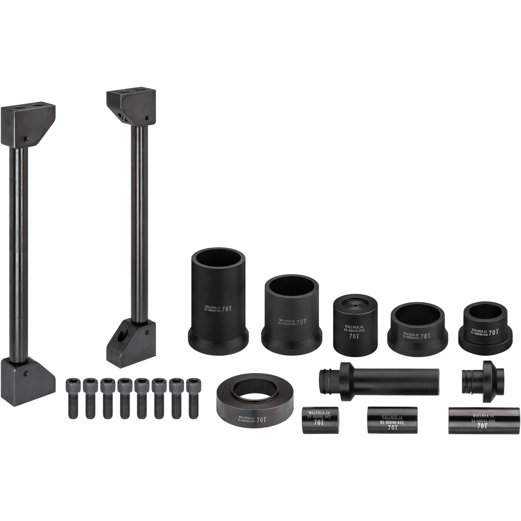 Expansion set universal press frame for commercial vehicles 70 tonnes for king pins and fixing bolts V8666, VIGOR