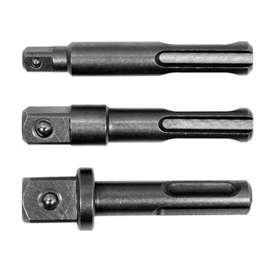 ⬡ 1/4" + 3/8" + 1/2" Dr. SDS+  socket adapter set 3pcs. (YT04686, YATO)