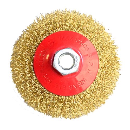 ⬡ Rifliuotos vielos kūginis diskinis šepetys Ø 115 mm (YL290115)