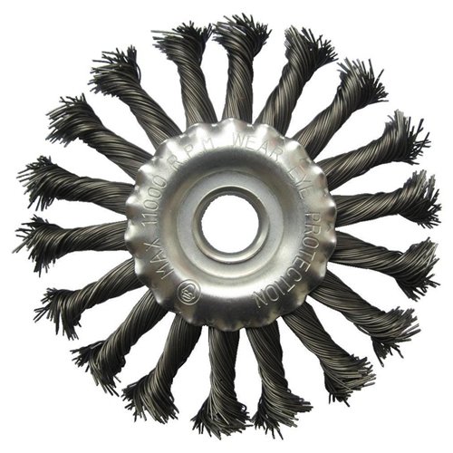 ⬡ Twisted knot wire wheel brush, 150x22.2mm (YL170150)