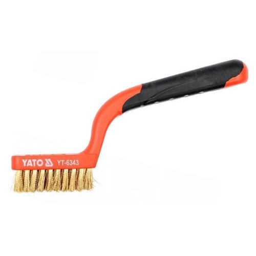 ⬡ Brass brush with plastic handle (YT6343, YATO)