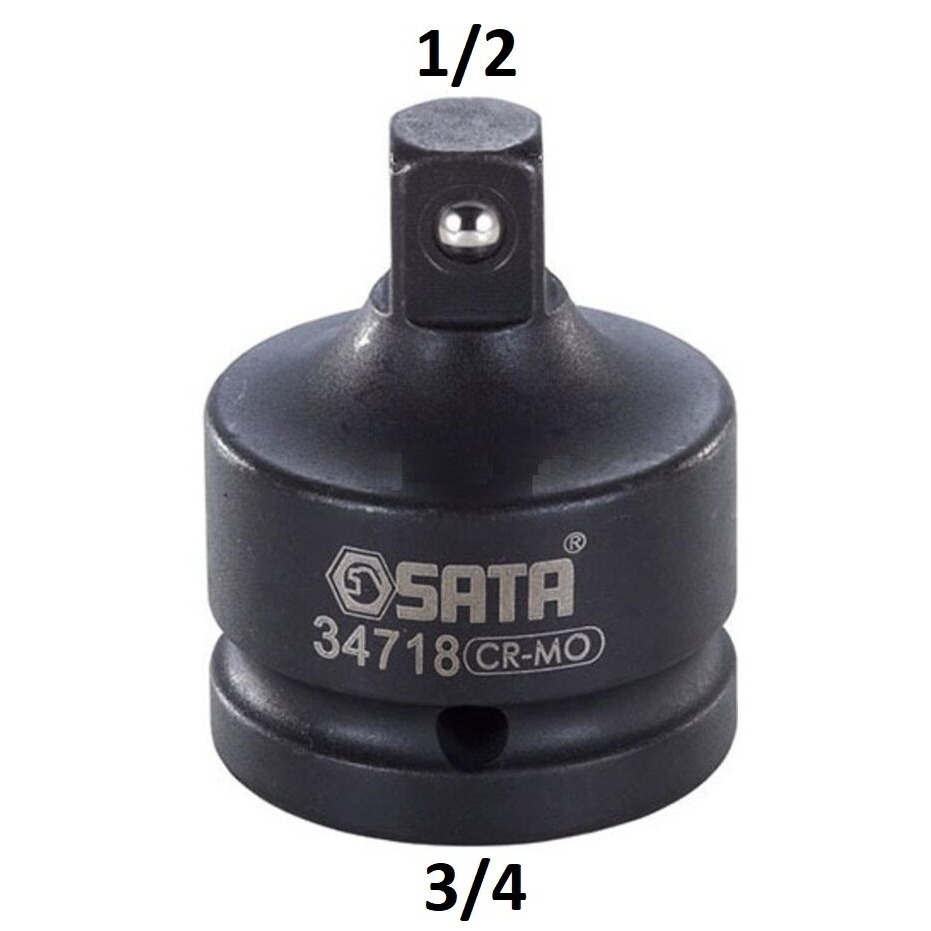 ⬡ Smūginis adapteris 3/4"(F) - 1/2"(M) (S34718, SATA)
