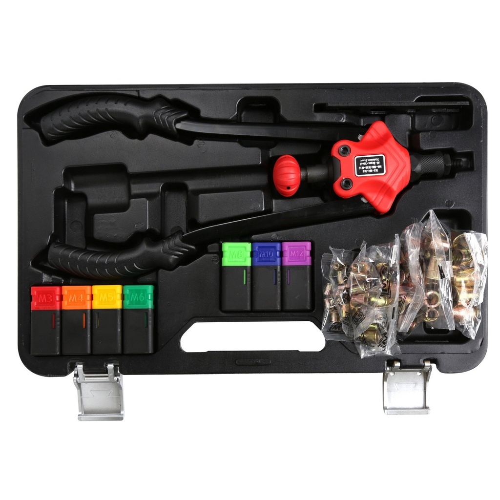 ⬡ Riveter nut tool M3-M12 with 70pcs. rivets (WT01J0119)