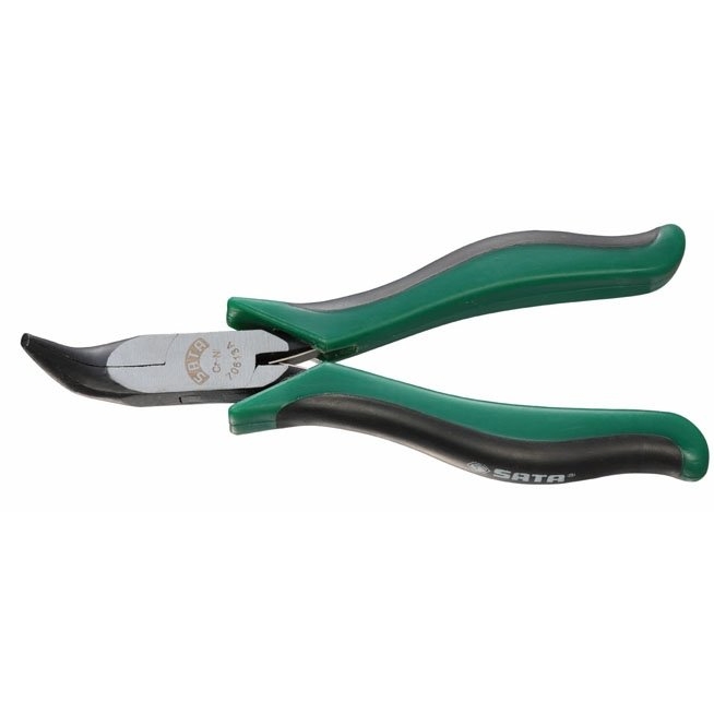 ⬡ Miniatiūrinės lenktanosės replės 120 mm (S70613A, SATA)