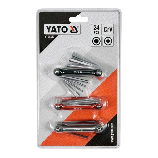 ⬡ Foldup key HEX, INCH, TORX set 24pcs (YT05640, YATO)