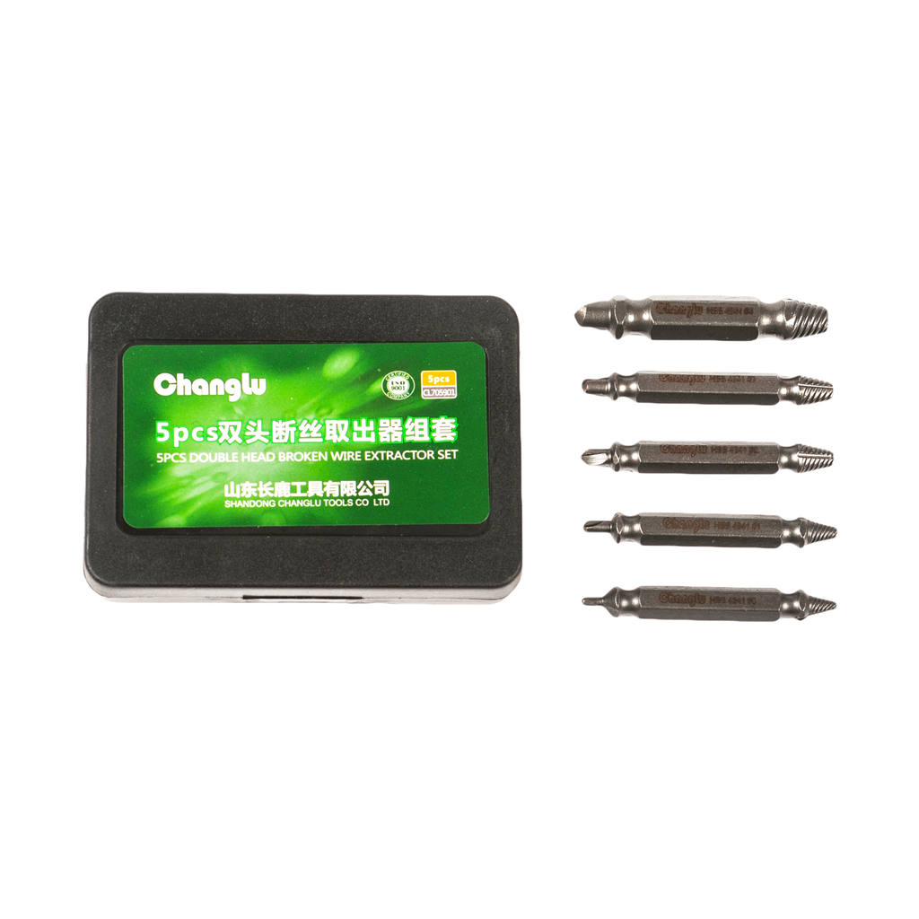 ⬡ Užlūžusių varžtų išsukėjų rinkinys 5vnt. (CL705901, CHANGLU TOOLS)