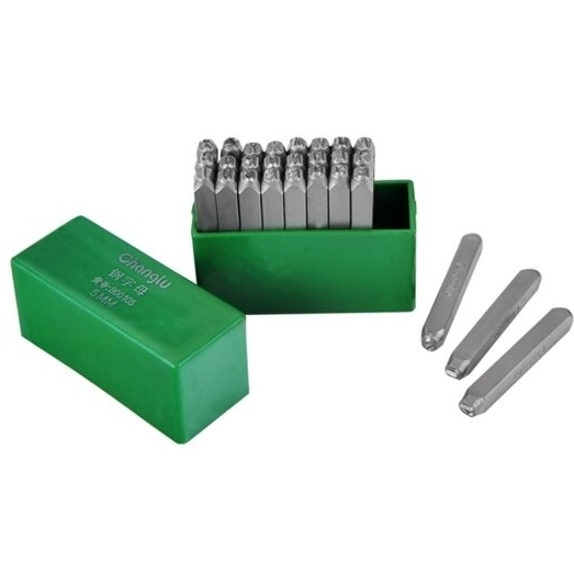 ⬡ Letter punch stamp set 3mm, 26pcs (CL800103, CHANGLU TOOLS)