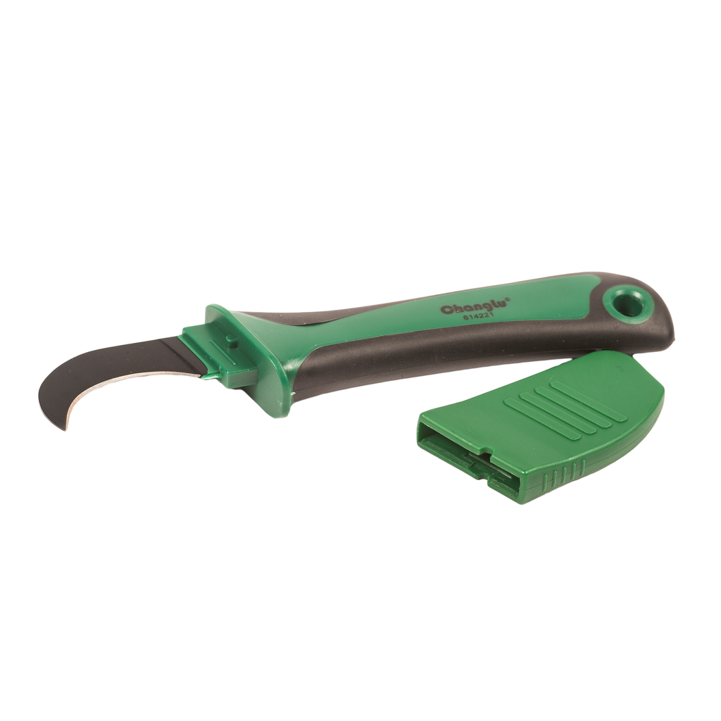 ⬡ Wire stripping knife (curved blade) (CL614221, CHANGLU TOOLS)