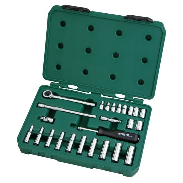 ⬡ Galvučių rink. 1/4'(5/32'-1/2') (25vnt) (Colinė sistema) (S09098, SATA)