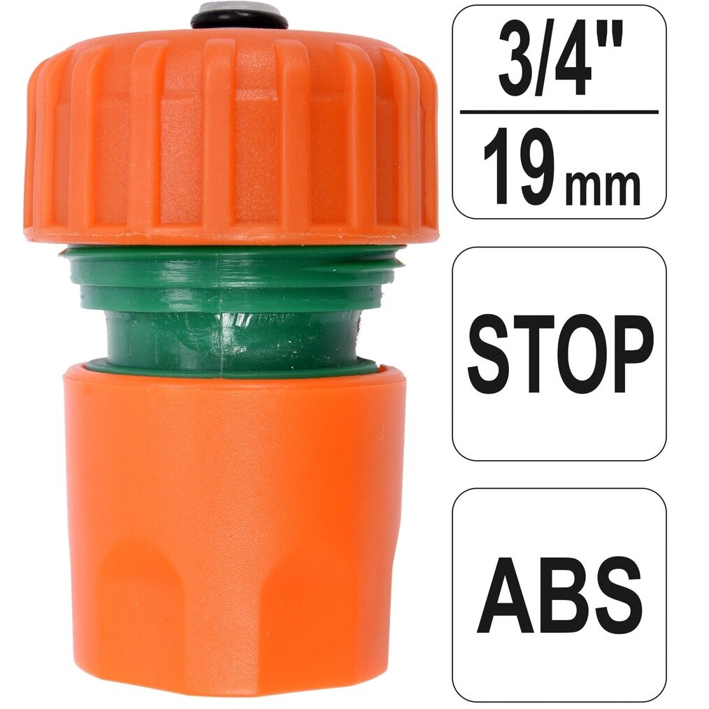 ⬡ Jungtis su vožtuvu laistymo žarnai 3/4" (89004)
