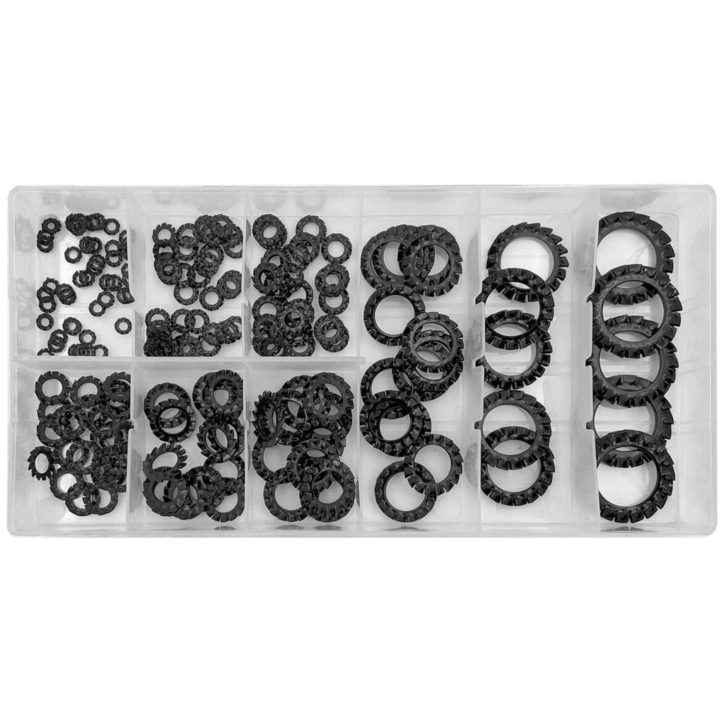 ⬡ Anti-vibration washer assortment 200 pcs (YT06863, YATO)