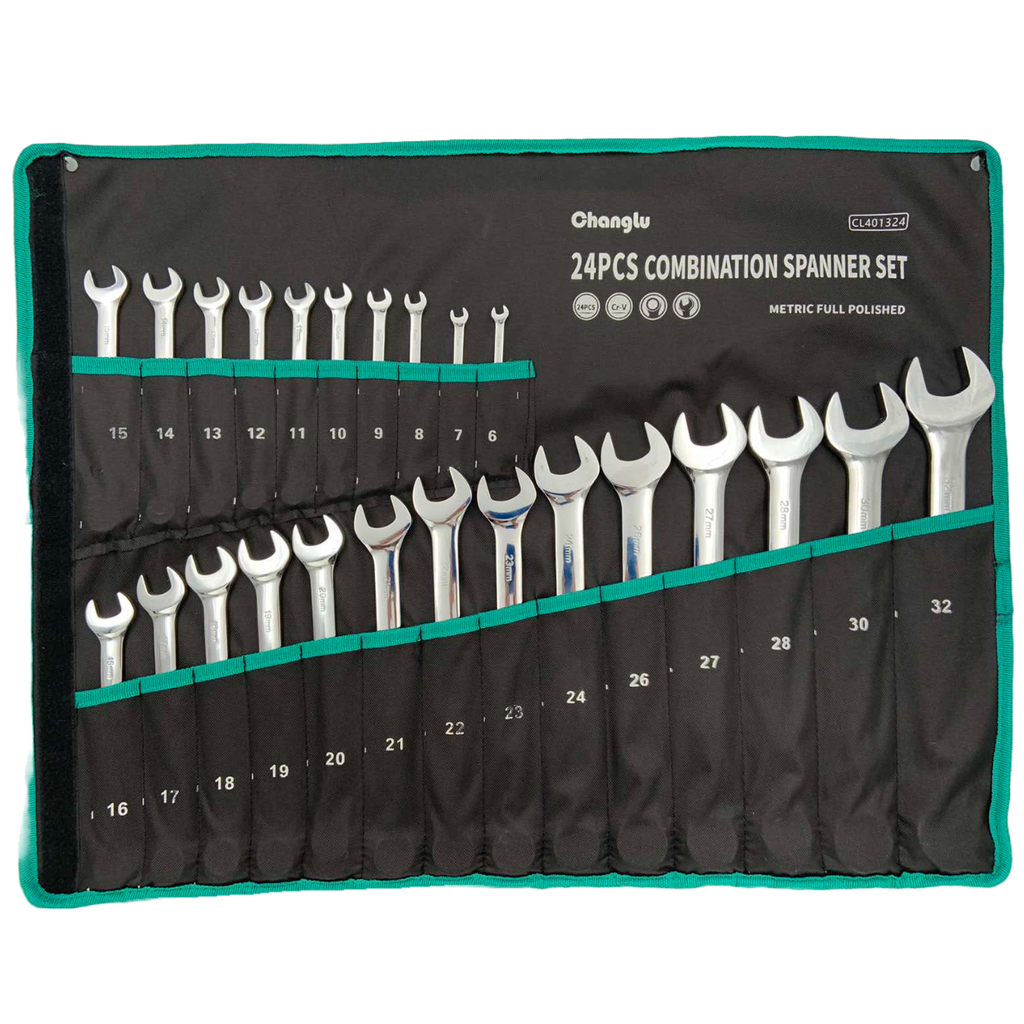 ⬡ Combination wrench set 24pcs (6-32mm) (CL401324, CHANGLU TOOLS)