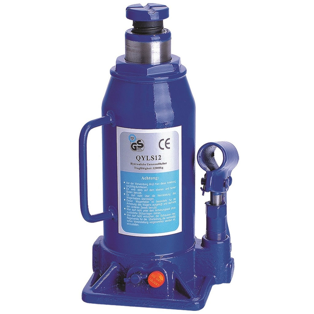 ⬡ Hydraulic bottle jack, 12t TUV (T20412A)