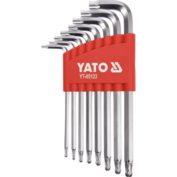 ⬡ TORX ball end key set 8 pcs (T9-T40) (YT05123, YATO)